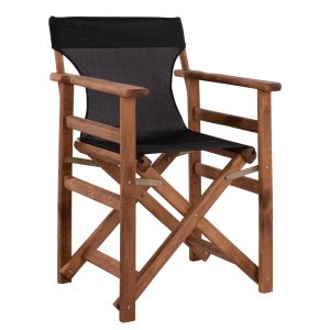 Limnos Walnut Director's Chair with Black Inscription Hm10368.05