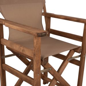 Director's chair Limnos Walnut with Mocha textile Hm10368,04