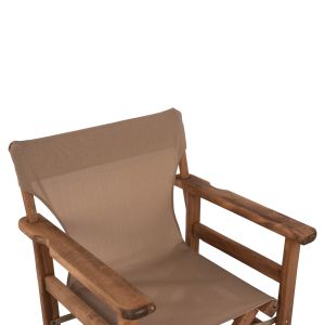 Director's chair Limnos Walnut with Mocha textile Hm10368,04