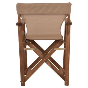 Director's chair Limnos Walnut with Mocha textile Hm10368,04