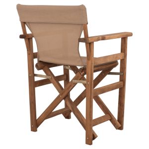 Director's chair Limnos Walnut with Mocha textile Hm10368,04