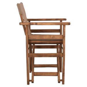 Director's chair Limnos Walnut with Mocha textile Hm10368,04
