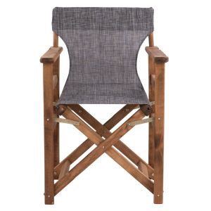 Director's chair Limnos Walnut with textile gray Hm10368,10