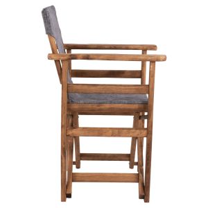 Director's chair Limnos Walnut with textile gray Hm10368,10