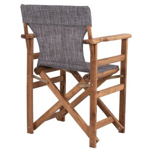 Director's chair Limnos Walnut with textile gray Hm10368,10