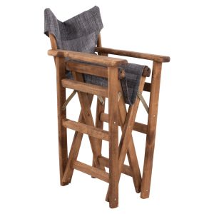 Director's chair Limnos Walnut with textile gray Hm10368,10