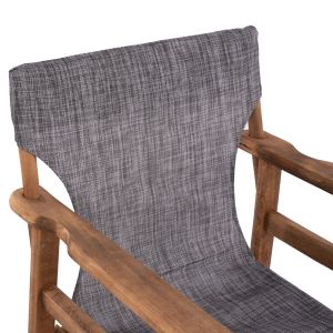 Director's chair Limnos Walnut with textile gray Hm10368,10