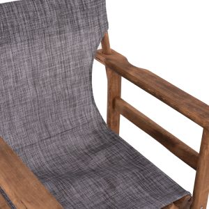 Director's chair Limnos Walnut with textile gray Hm10368,10