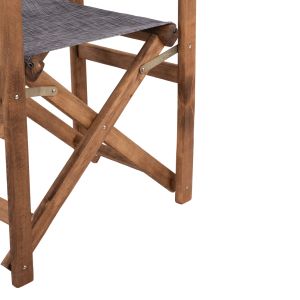 Director's chair Limnos Walnut with textile gray Hm10368,10