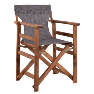 Director's chair Limnos Walnut with textile gray Hm10368,10