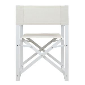 Director's chair aluminum white color 57x48.5x85.5hcm Hm5094.02
