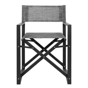 Director's chair aluminum gray color 57x48.5x85.5hcm Hm5094.01