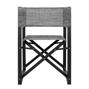 Director's chair aluminum gray color 57x48.5x85.5hcm Hm5094.01