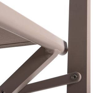 Director's chair aluminum champagne color 57x48.5x85.5hcm Hm5094.03
