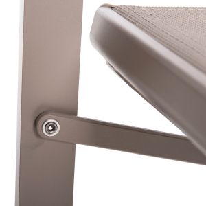Director's chair aluminum champagne color 57x48.5x85.5hcm Hm5094.03