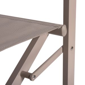 Director's chair aluminum champagne color 57x48.5x85.5hcm Hm5094.03