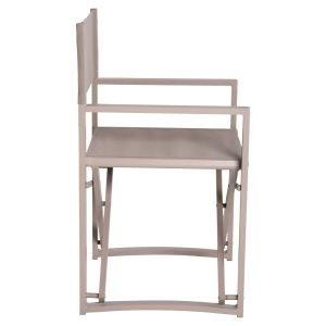 Director's chair aluminum champagne color 57x48.5x85.5hcm Hm5094.03