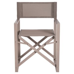 Director's chair aluminum champagne color 57x48.5x85.5hcm Hm5094.03