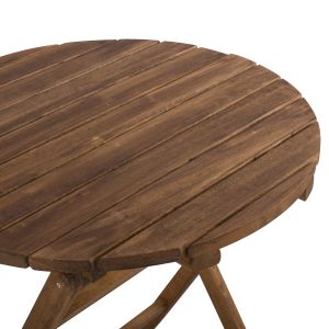 Director's chair/stool Limnos solid oak walnut color D70cm Hm5654.01