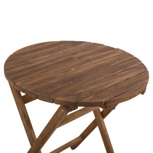 Director's chair/stool Limnos solid oak walnut color D70cm Hm5654.01
