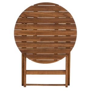 Director's chair/stool Limnos solid oak walnut color D70cm Hm5654.01