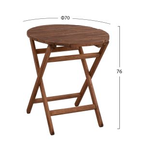 Director's chair/stool Limnos solid oak walnut color D70cm Hm5654.01