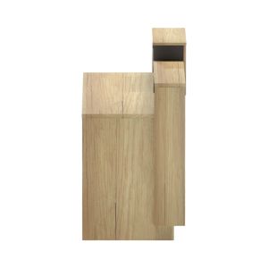 Lotus reception desk in natural anthracite color 160x60x105cm