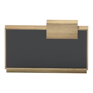 Lotus reception desk in natural anthracite color 160x60x105cm