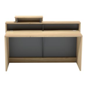 Lotus reception desk in natural anthracite color 160x60x105cm
