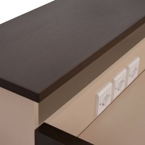 Reception-office desk 240x82 wine/beige Hm2068,01
