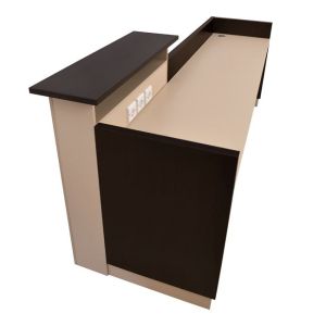 Reception-office desk 240x82 wine/beige Hm2068,01