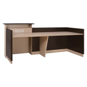 Reception-office desk 240x82 wine/beige Hm2068,01