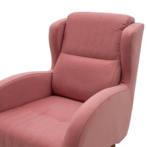 Розово плюшено кресло Farry 74x88x98cm
