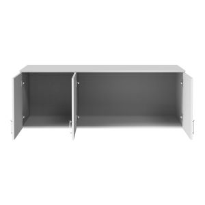 Роял трикрилен гардероб лофт бял 150x58x53см