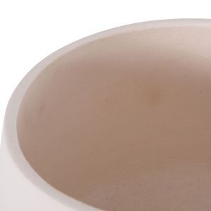 Frello Hm4674.02l fiber cement flower pot in white teak stand 29x29x23.5cm.