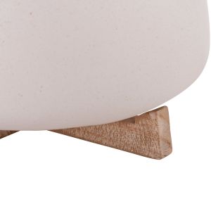 Frello Hm4674.02m fiber cement flowerpot in white teak stand 27x26.5x12cm.
