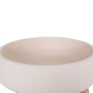 Frello Hm4674.02m fiber cement flowerpot in white teak stand 27x26.5x12cm.