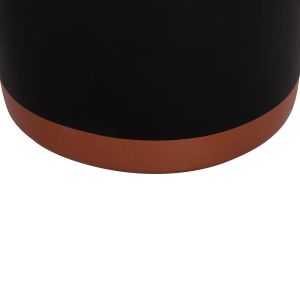 Tryll Fb94690m fiber cement planter in black with rope Φ31x31hcm.