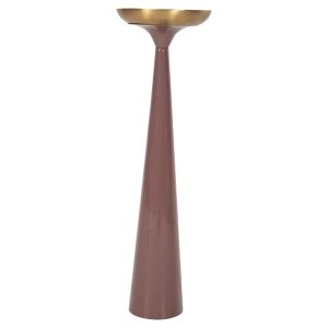 Candlestick (pillar) Guntur metal in light coral-gold color, D20.5x68hcm Hm4244.06