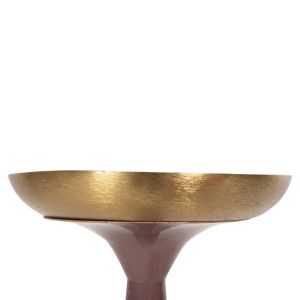 Candlestick (pillar) Guntur metal in light coral-gold color, D20.5x68hcm Hm4244.06