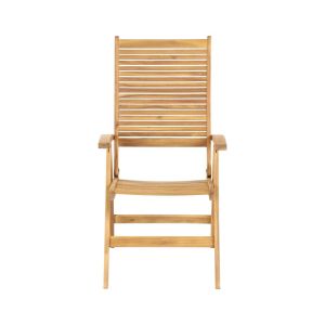 Folding garden chair, acacia wood Fl150, walnut frame, 59x75x110 cm