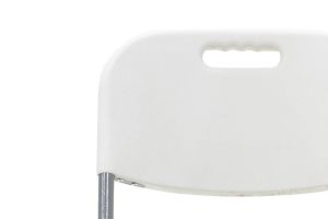 Folding camping chair Edison with metal and reinforced frame, white color