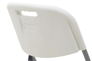 Folding camping chair Edison with metal and reinforced frame, white color