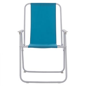 Folding beach chair with high back Hm5148 Metallic