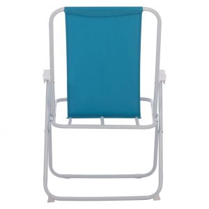 Folding beach chair with high back Hm5148 Metallic