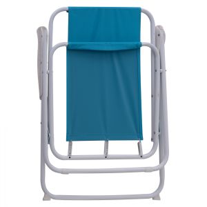 Folding beach chair with high back Hm5148 Metallic