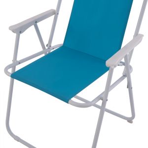 Folding beach chair with high back Hm5148 Metallic