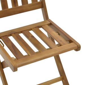 Folding chair Elijie made of solid acacia wood 45x62x90cm