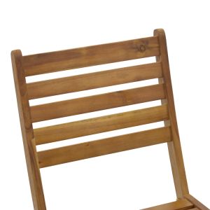 Folding chair Fatel made of solid acacia wood 40x53x82cm