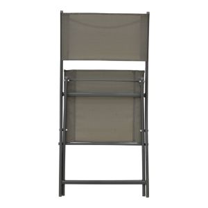 FOLDING CHAIR JEVE METAL-TEXTILE IN ANTHRACITE COLOR 46X51X81CM